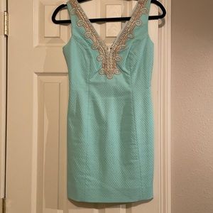Lilly Pulitzer Turquoise & Gold Dress